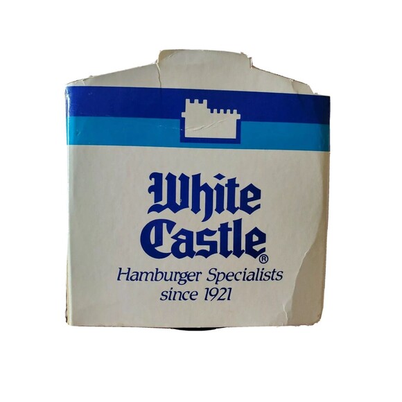 Vintage 1960's White Castle Coasters in Hamburger Slider Box 2 Set of 2 - Picture 2 of 3